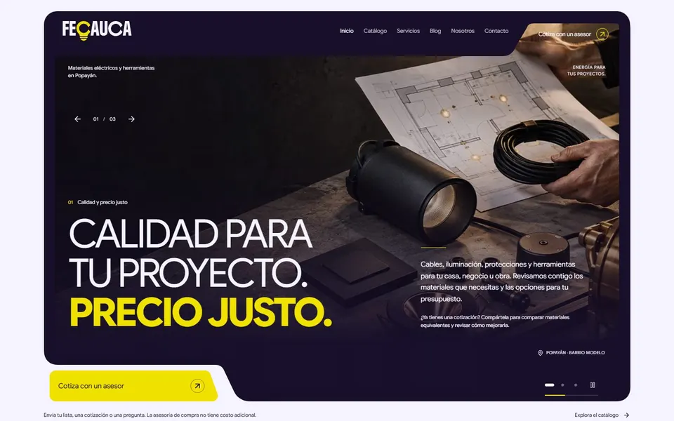 Página de inicio de Fecauca